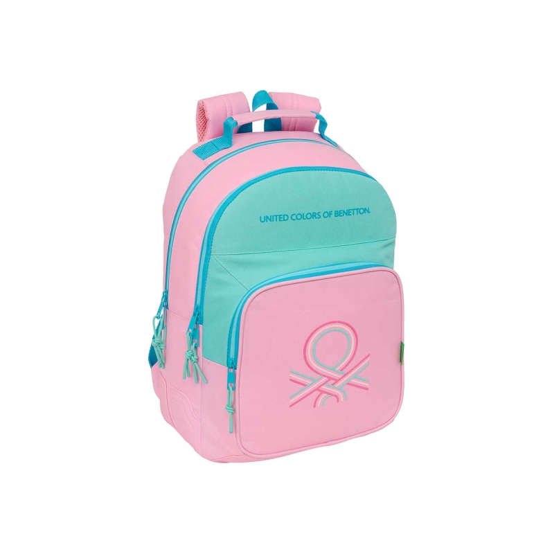 Sac à dos Benetton Dolce 2 compartiments rose pastel Sac à dos Benetton Dolce 2 compartiments rose pastel