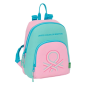 Mini sac à dos Benetton rose pastel à poches multiples Mini sac à dos Benetton rose pastel à poches multiples