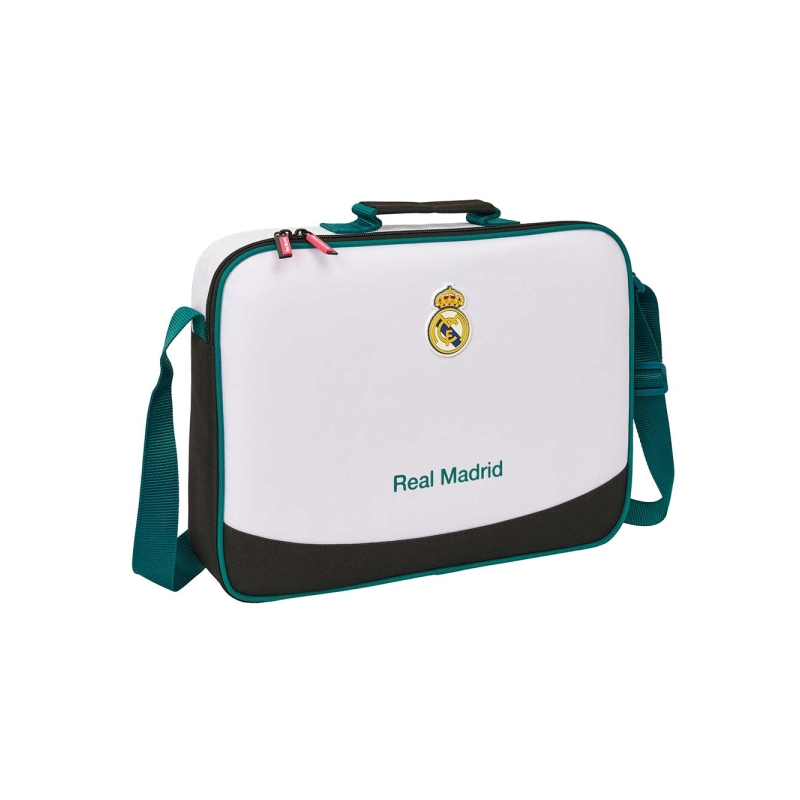 Mallette Real Madrid 26/27 noir et blanc, bandoulière réglable