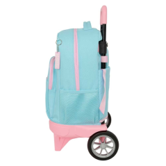 Sac à dos à roulettes bleu pastel