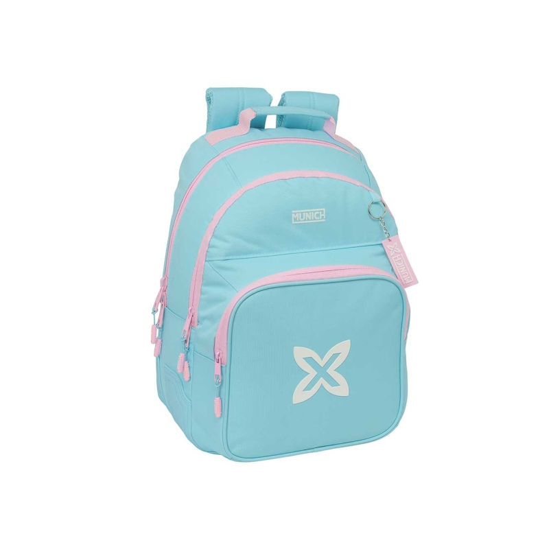 Sac à dos Munich Sky bleu pastel adaptable chariot Safta