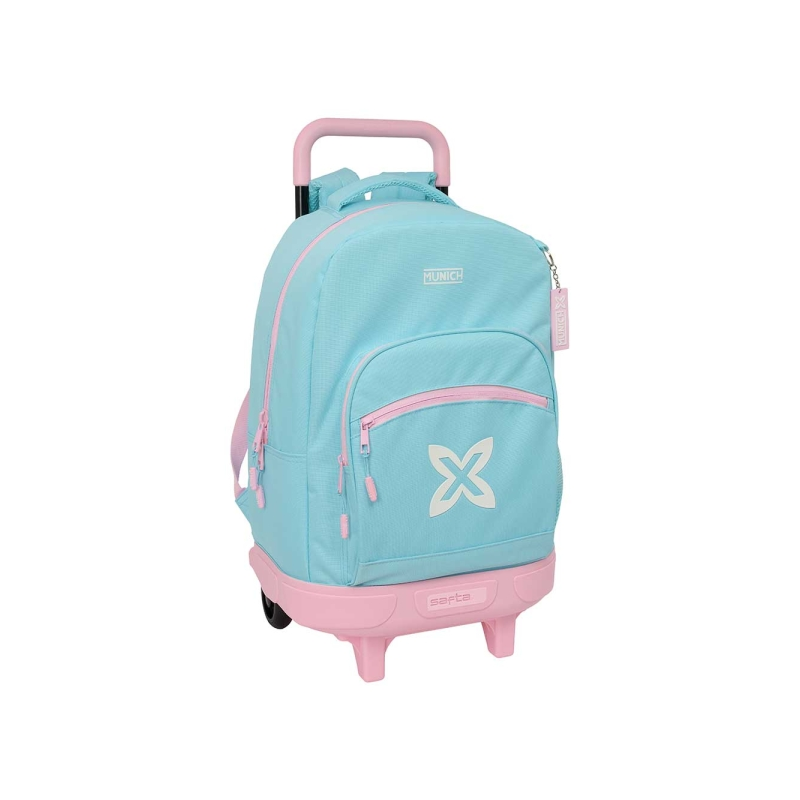 Sac à dos à roulettes Safta Munich Sky 33L bleu pastel