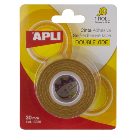 ✅ Apli Ruban Adhésif Double Face 30mm x 10m - Facile à Découper et à Appliquer - Adhésion Forte et Durable en stock