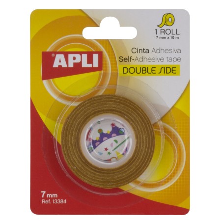 ✅ Apli Ruban Adhésif Double Face 7mm x 10m - Facile à Découper et à Appliquer - Adhésion Forte et Durable - en stock