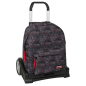 Sac à dos trolley Miles Morales Safta noir rouge amovible