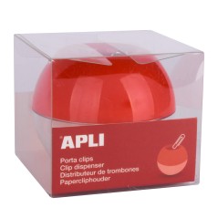 ✅ Apli Support Magnétique 35 trombones Ø70x60mm couleur Blanc en stock