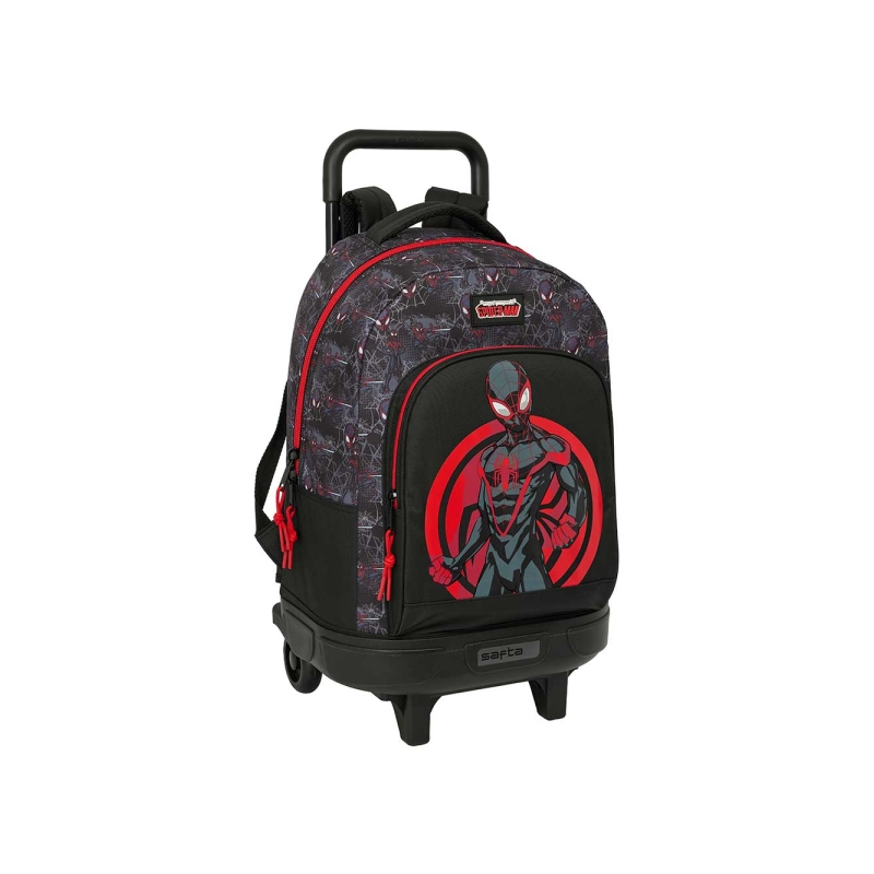 Sac à dos trolley amovible Miles Morales noir rouge Sac à dos trolley amovible Miles Morales noir rouge
