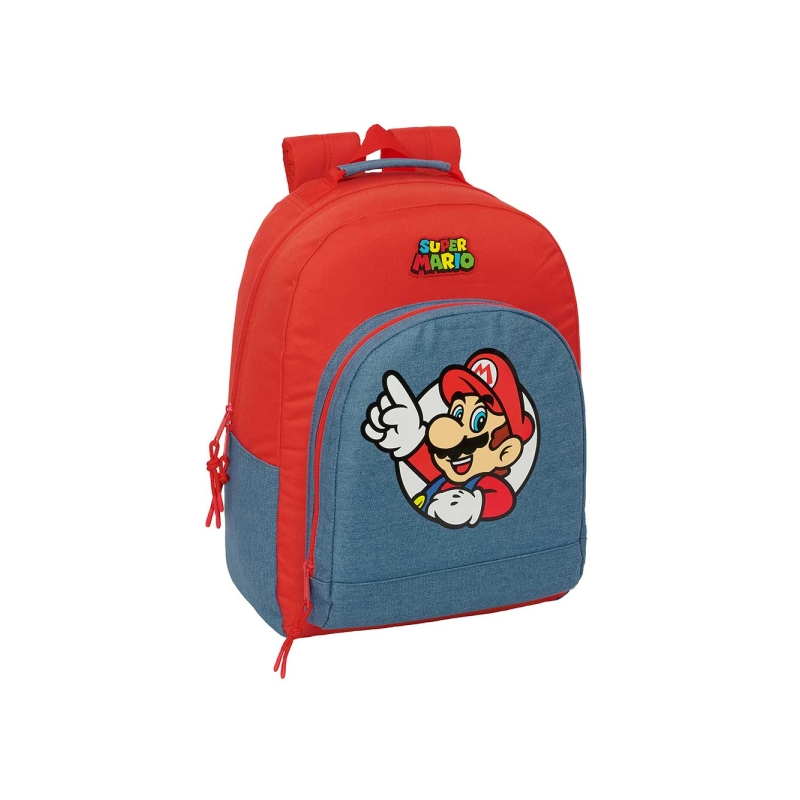 Sac à dos Super Mario rouge et bleu adaptable chariot Sac à dos Super Mario rouge et bleu adaptable chariot