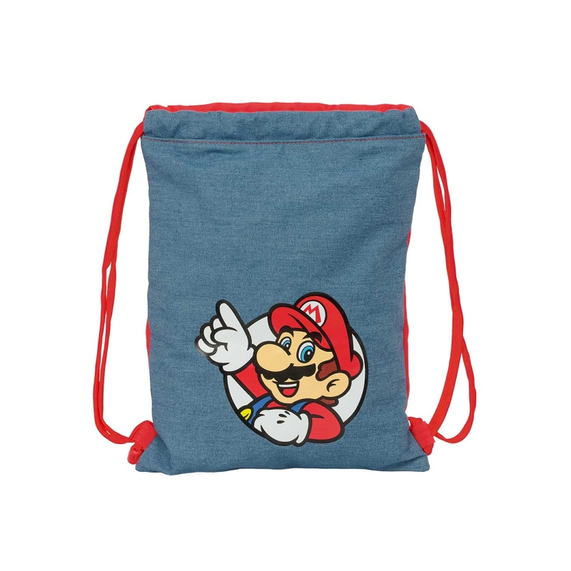 Sac à dos Super Mario rouge et bleu 26x34 cm Sac à dos Super Mario rouge et bleu 26x34 cm
