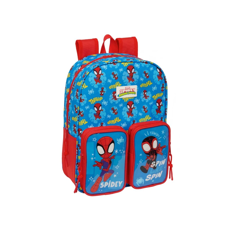 Sac à dos enfant Spidey rouge et bleu adaptable valise Sac à dos enfant Spidey rouge et bleu adaptable valise
