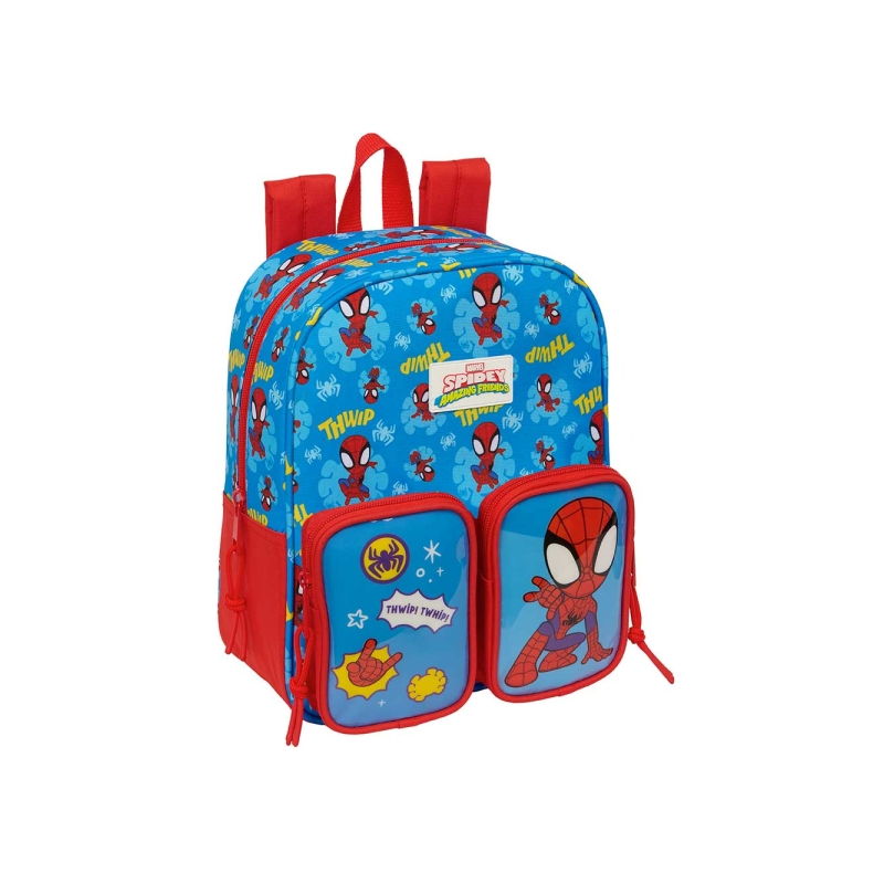 Sac à dos bébé Spidey rouge bleu compatible trolley Sac à dos bébé Spidey rouge bleu compatible trolley