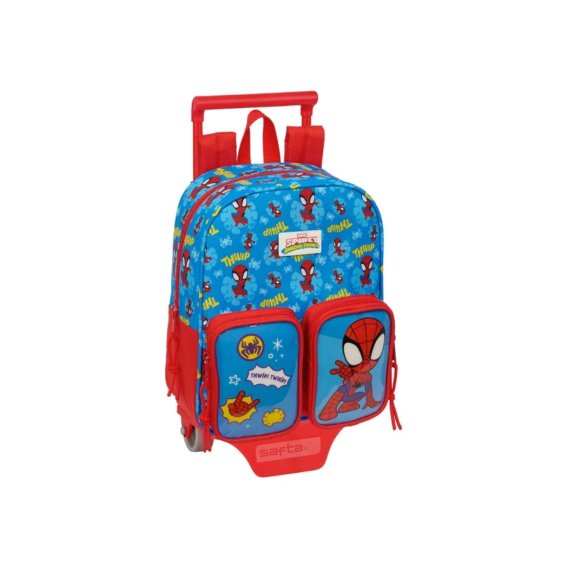 Sac à dos trolley Spidey amovible rouge et bleu Sac à dos trolley Spidey amovible rouge et bleu