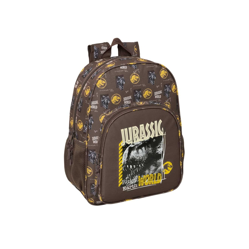 Sac à dos valise à roulettes Jurassic World brun