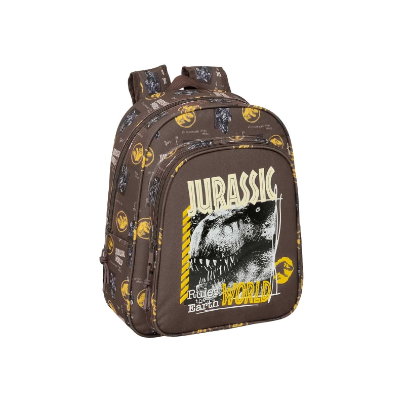 Sac à dos enfant Jurassic World brun porte-bouteille Sac à dos enfant Jurassic World brun porte-bouteille