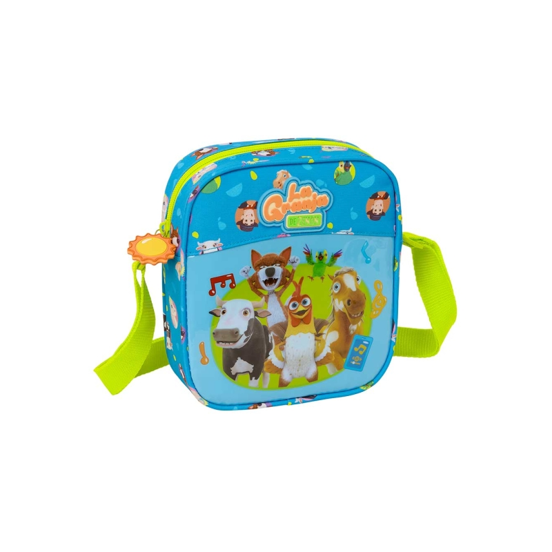 Sac bandoulière La Granja de Zenon bleu jaune Sac bandoulière La Granja de Zenon bleu jaune