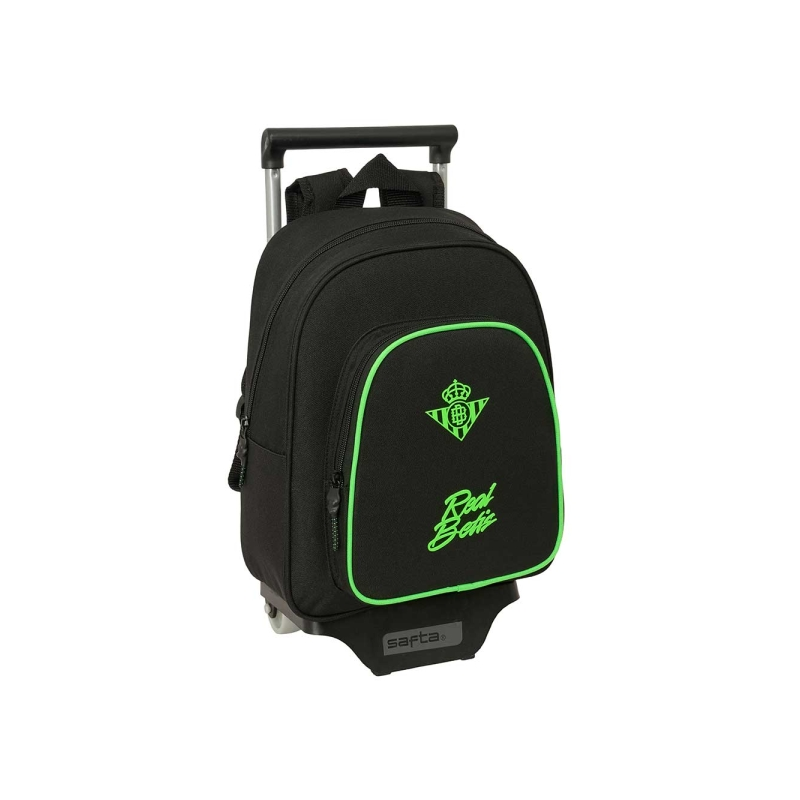 Sac à dos à roulettes Real Betis noir/vert 28x34x10 cm