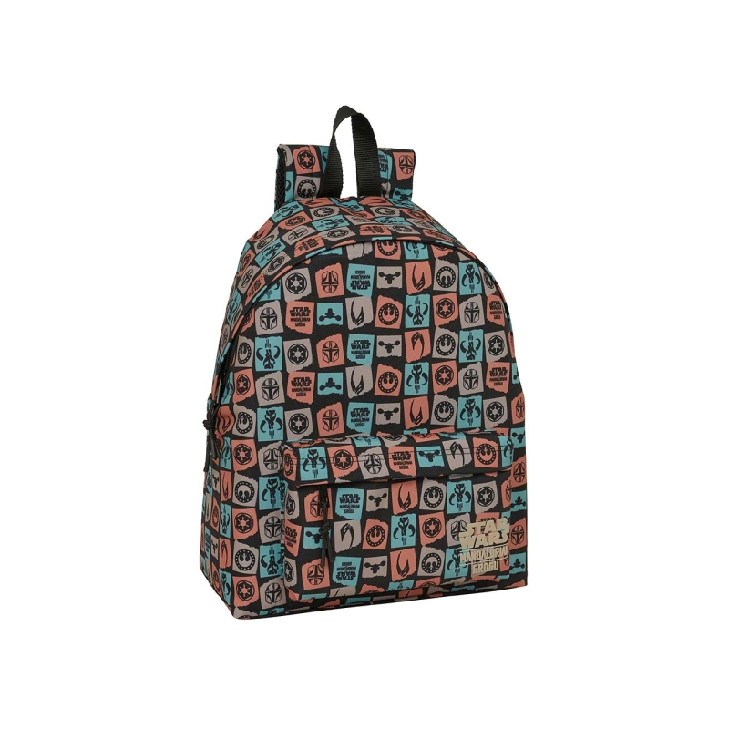 Sac à dos Mandalorian et Grogu noir avec poche frontale Sac à dos Mandalorian et Grogu noir avec poche frontale