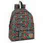 Sac à dos Mandalorian et Grogu noir avec poche frontale Sac à dos Mandalorian et Grogu noir avec poche frontale