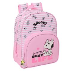Sac à dos enfant rose Snoopy