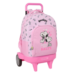 Sac à roulettes rose Snoopy
