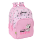 Sac à dos Snoopy rose adaptable au chariot, poche frontale