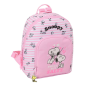 Mini sac à dos Snoopy rose avec poches avant et arrière Mini sac à dos Snoopy rose avec poches avant et arrière