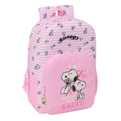 Sac à dos Snoopy rose matelassé