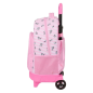 Sac à dos à roulettes Snoopy 33L rose avec porte-bouteille Sac à dos à roulettes Snoopy 33L rose avec porte-bouteille