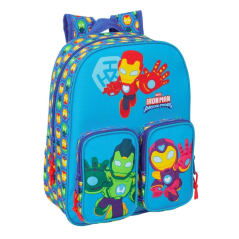 sac à dos enfant Iron Man bleu