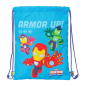 Sac plat Iron Man bleu 3L avec poche zippée