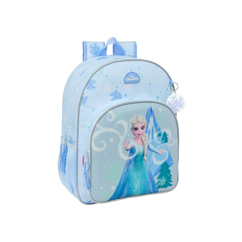 Sac à dos Frozen bleu pastel avec poche frontale Sac à dos Frozen bleu pastel avec poche frontale