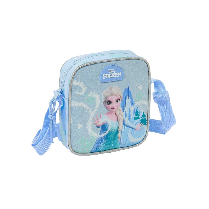 Sac bandoulière compact Frozen bleu pastel 16x18x4 cm