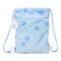 Sac à cordon Frozen bleu pastel 26x34 cm avec poche zippée