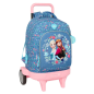 Sac à dos trolley Frozen bleu Safta avec poche amovible Sac à dos trolley Frozen bleu Safta avec poche amovible