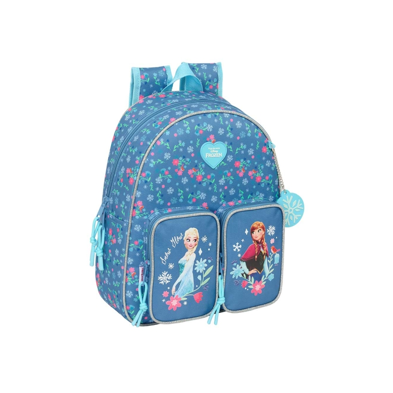 Sac à dos enfant La Reine des Neiges bleu porte-bouteille Sac à dos enfant La Reine des Neiges bleu porte-bouteille
