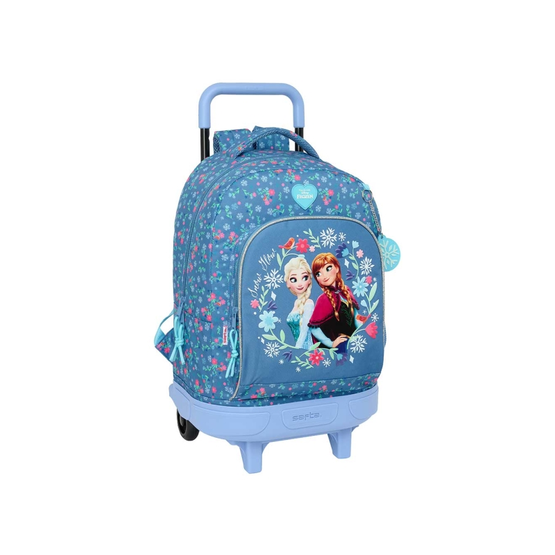 Sac à dos trolley amovible Frozen bleu à poches Sac à dos trolley amovible Frozen bleu à poches
