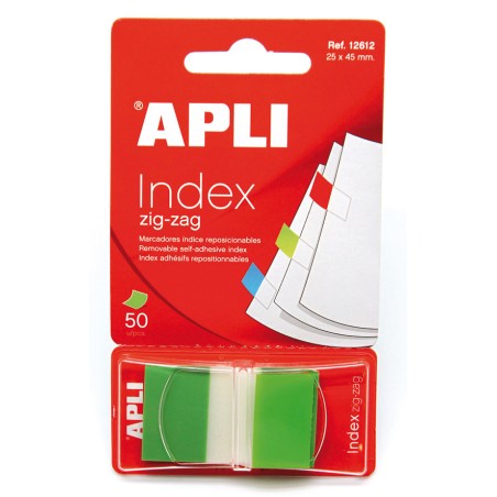 ✅ Apli Zigzag Film Index Adhésifs 45x25mm - Distributeur de 50 Index - Adhésif de Qualité - Facile à Décoll en stock