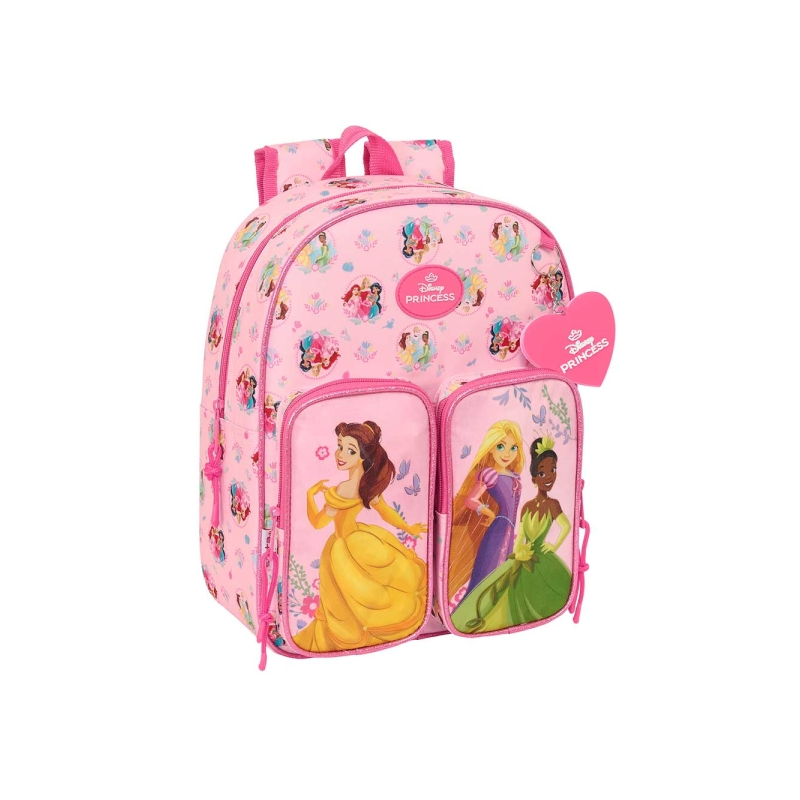Sac à dos enfant Princesses Disney rose compatible valise Sac à dos enfant Princesses Disney rose compatible valise