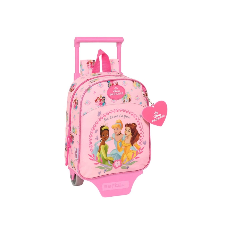 Sac à dos trolley Princesses Disney rose amovible Sac à dos trolley Princesses Disney rose amovible