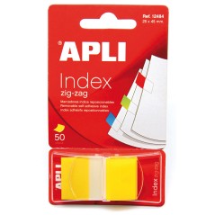 ✅ Apli Zigzag Film Indexes Adhésives 45x25mm Distributeur de 50 - Adhésif Amovible - Zigzag pour Identificatio en stock