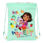 Sac plat Safta Dora 3L menthe avec poche zippée et cordon Sac plat Safta Dora 3L menthe avec poche zippée et cordon
