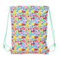 Sac plat Safta Dora 3L menthe avec poche zippée et cordon Sac plat Safta Dora 3L menthe avec poche zippée et cordon