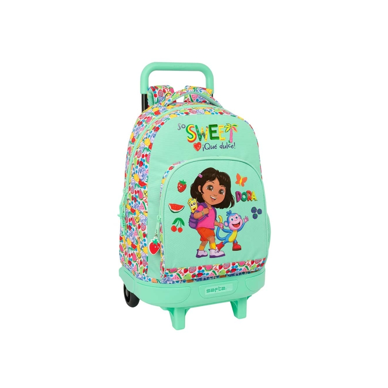 Sac à dos trolley Dora Safta menthe avec poche avant