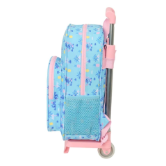 Sac à roulettes bleu clair