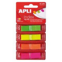 ✅ Apli Zigzag Film Index Adhésifs 45x12mm 4 Distributeurs de 40 Index - Facile à Appliquer - Résistant - Amov en stock
