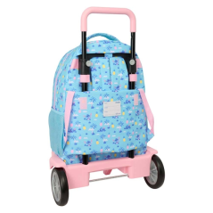 Sac à dos à roulettes Stitch Waves Safta 33 L bleu clair