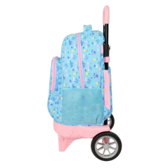 Sac à dos à roulettes bleu clair