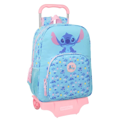 Sac à roulettes bleu clair