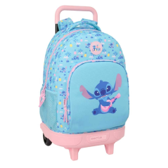 sac à roulettes bleu clair