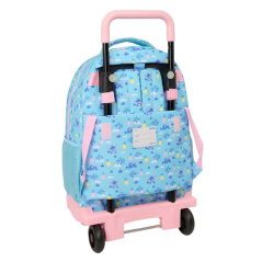 Sac à roulettes Safta Stitch Waves 33L bleu clair